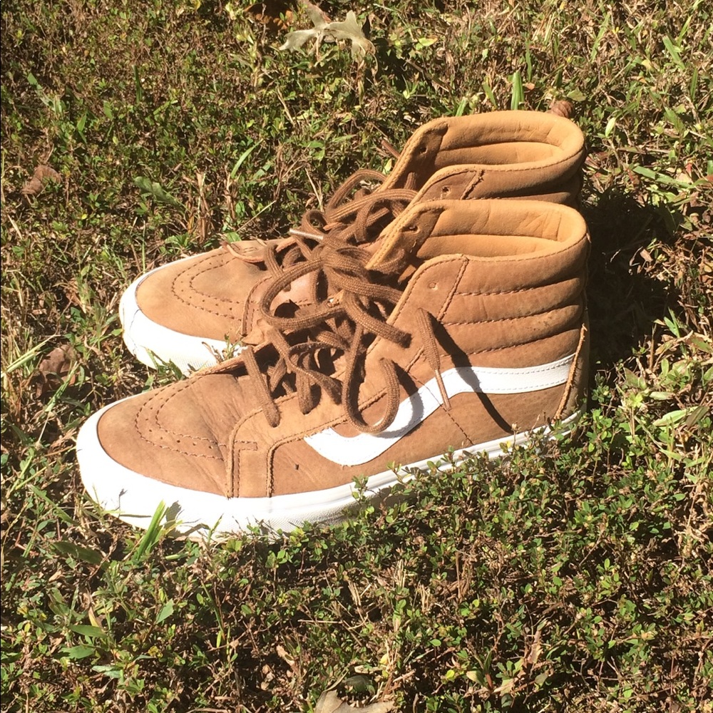 Vans high top leather shoes